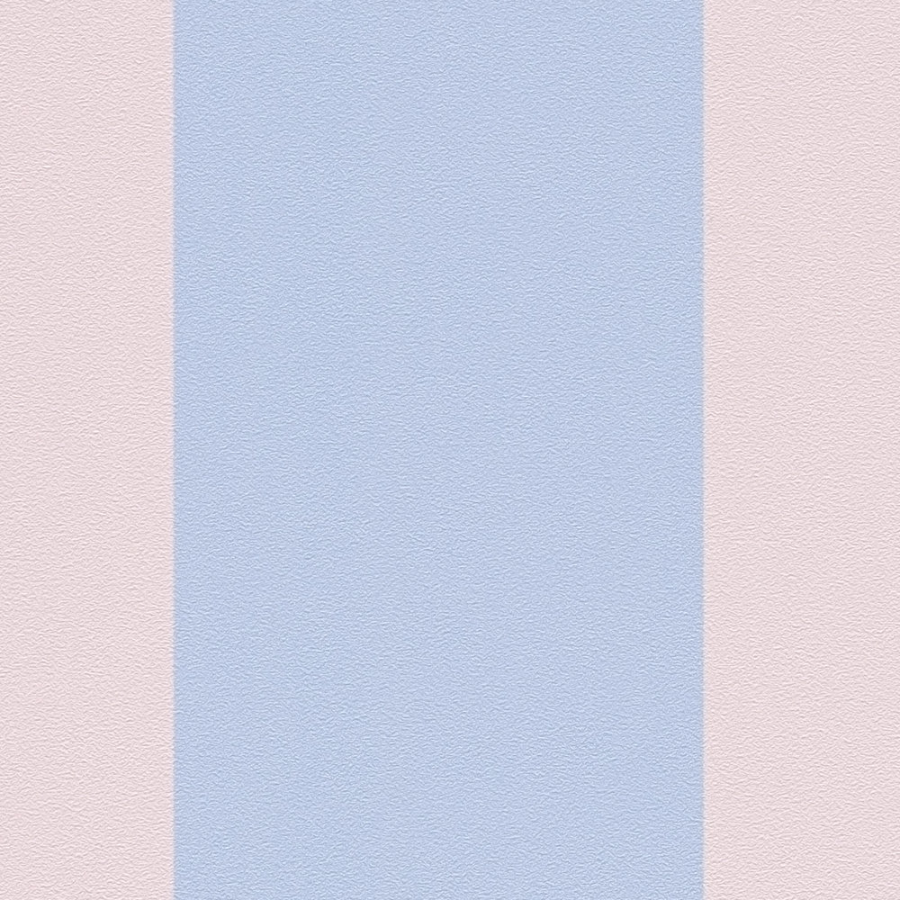             Streifentapete mit leichter Struktur – Blau, Rosa
        