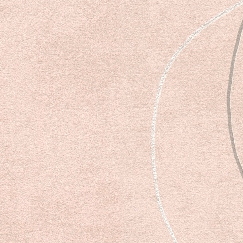             Retro Tapete Mid Century Modern Muster – Beige, Rosa, Creme
        