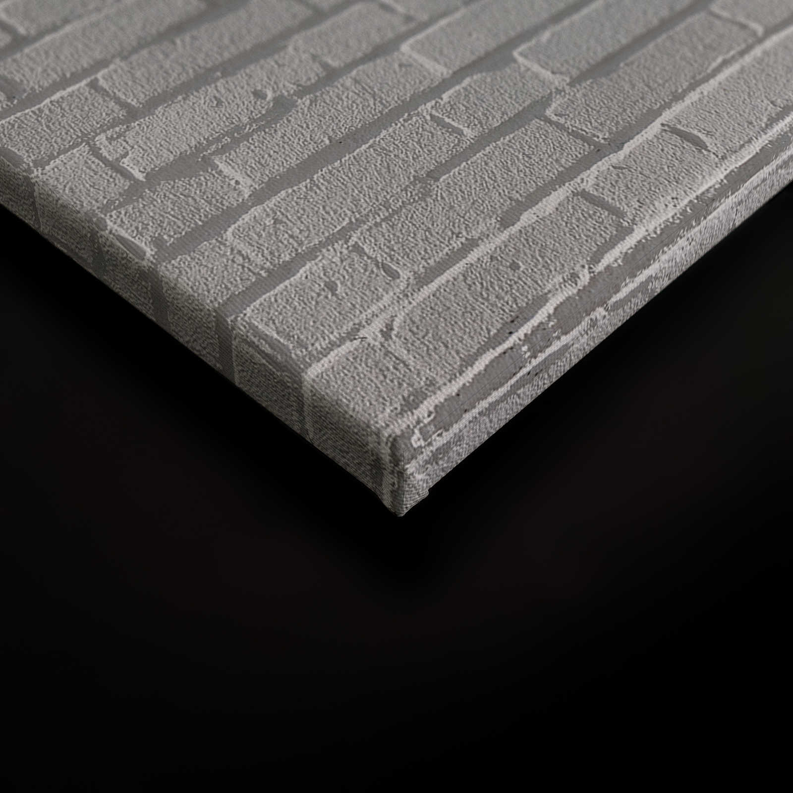             Leinwandbild graue Ziegelmauer in 3D Look – 1,20 m x 0,80 m
        