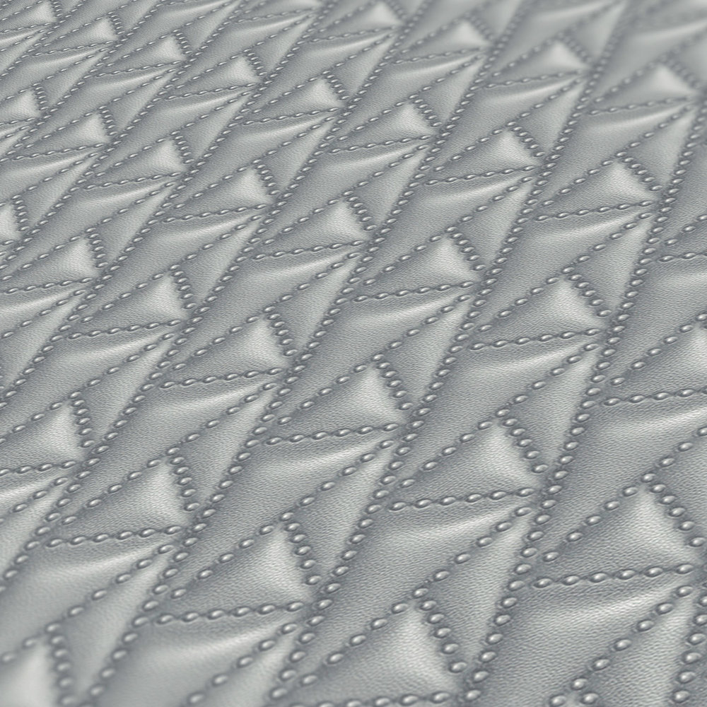             Vliestapete Karl LAGERFELD Quilt Taschen Design – Grau
        