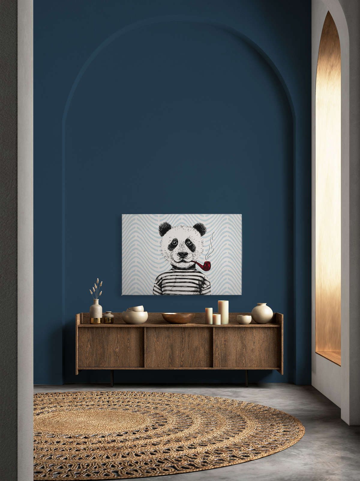             Leinwandbild Comic-Design für Kinderzimmer Panda-Motiv – 1,20 m x 0,80 m
        