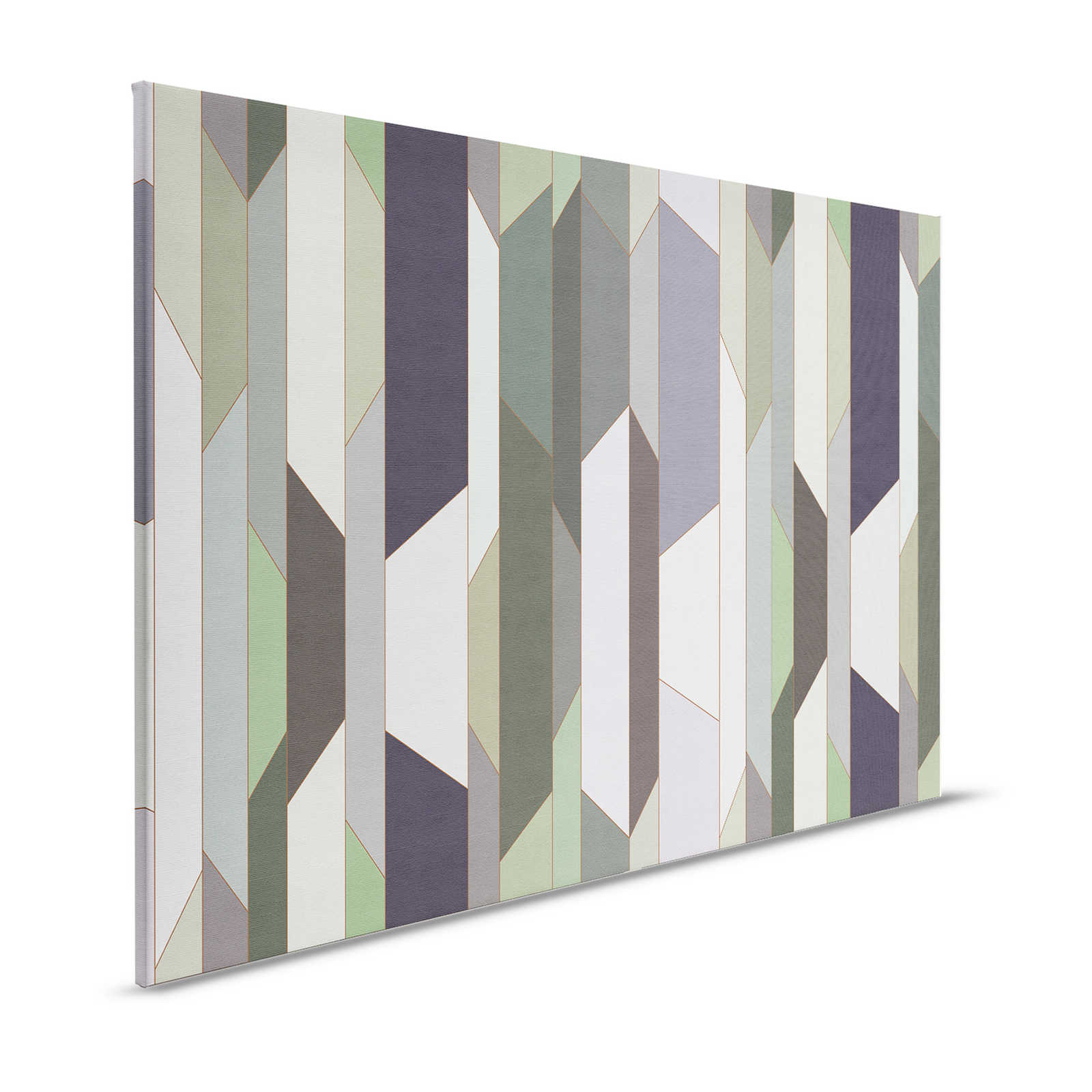 Fold 1 - Leinwandbild mit Streifendesign im Retro Stil – 1,20 m x 0,80 m
