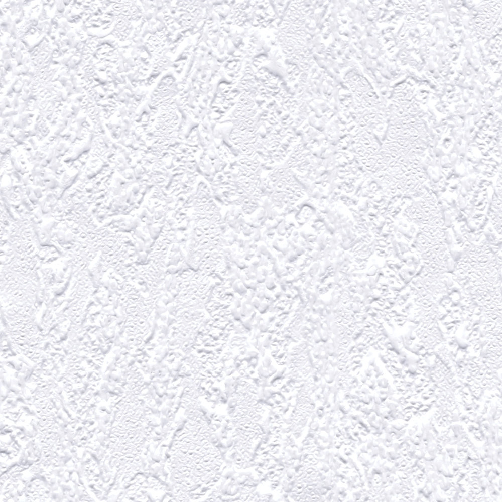             Weiße Papiertapete mit Struktureffekt in Putzoptik
        