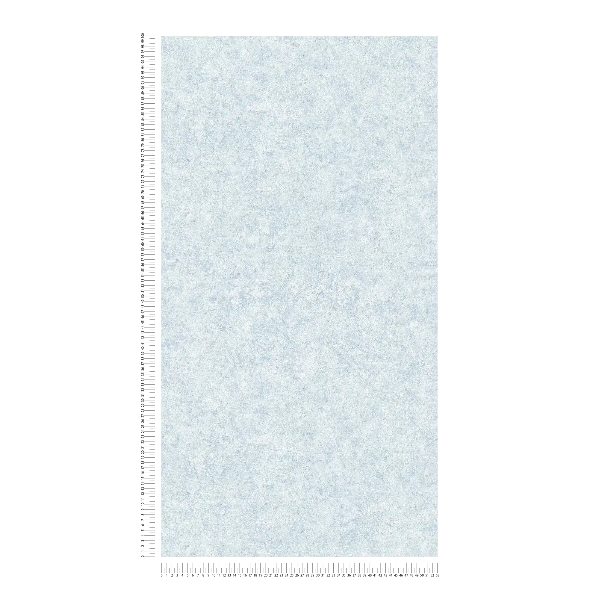             Einfarbige Tapete mit Strukturtapete in dezenter Farbe – Blau, Weiß
        