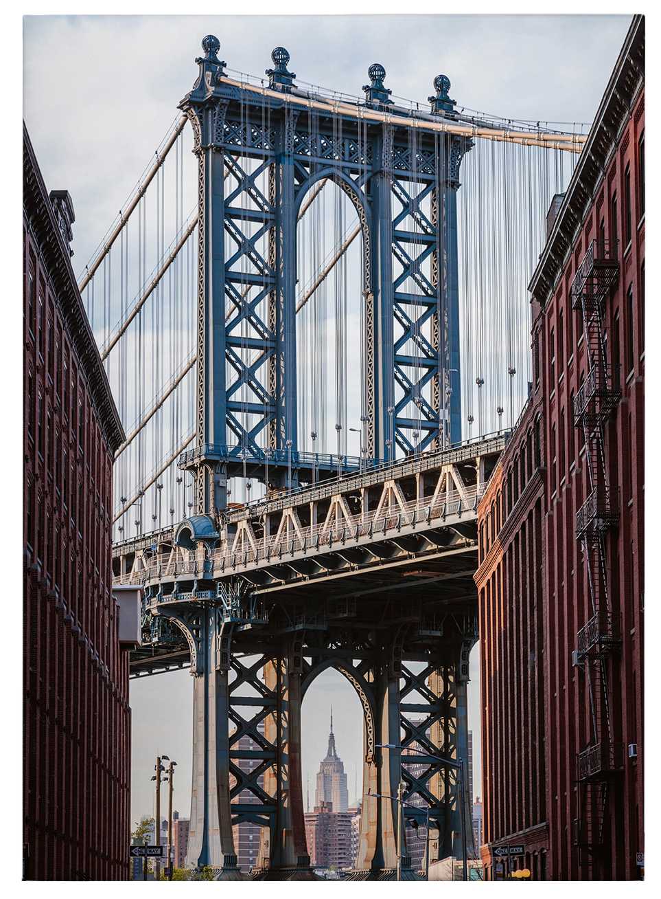             Leinwandbild New York Brooklyn Bridge, Foto von Colombo – 0,70 m x 0,50 m
        