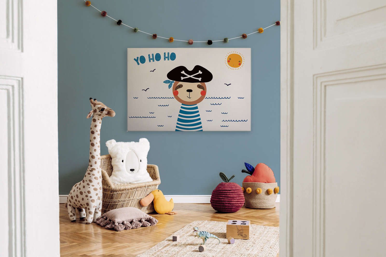             Leinwand fürs Kinderzimmer mit Bären-Pirat – 120 cm x 80 cm
        