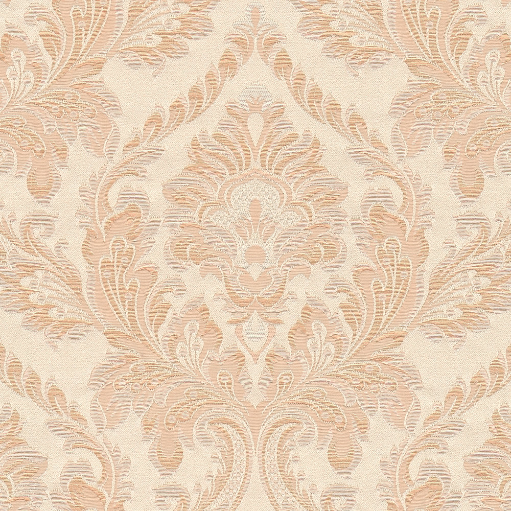             Tapete mit Jacquard Ornament Muster – Beige, Orange
        