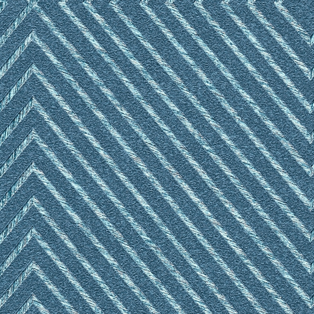             Tapete Grafik-Design, Scandinavian Style – Blau, Silber
        