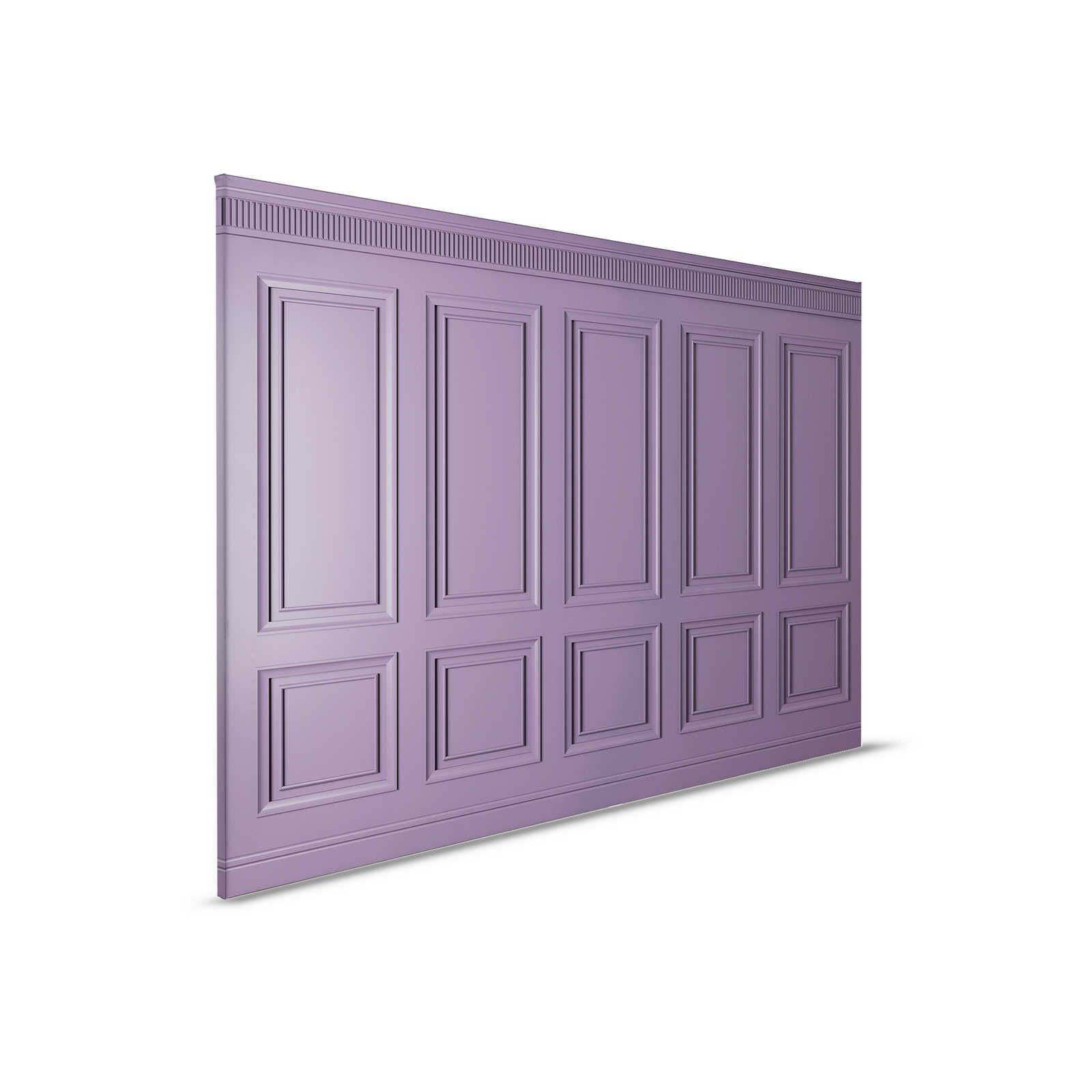         Kensington 3 - 3D Leinwandbild Holzvertäfelung dunkles Lila, Violett – 0,90 m x 0,60 m
    