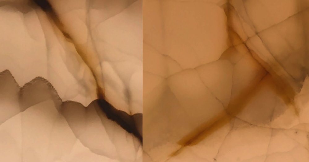            Cut stone 1 - Fototapete mit Steinoptik abstrakt – Beige, Braun | Struktur Vlies
        