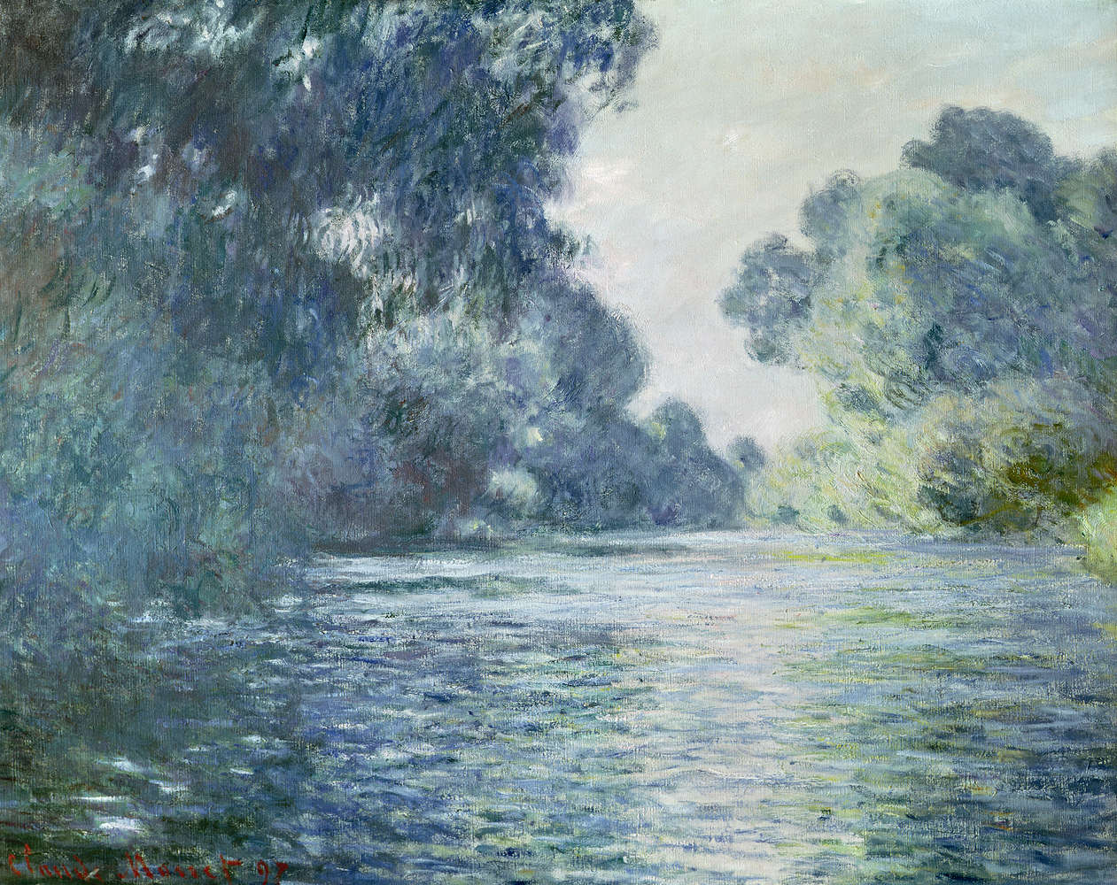             Fototapete "Auf einem Seitenarm der Seine bei Giverny" von Claude Monet
        