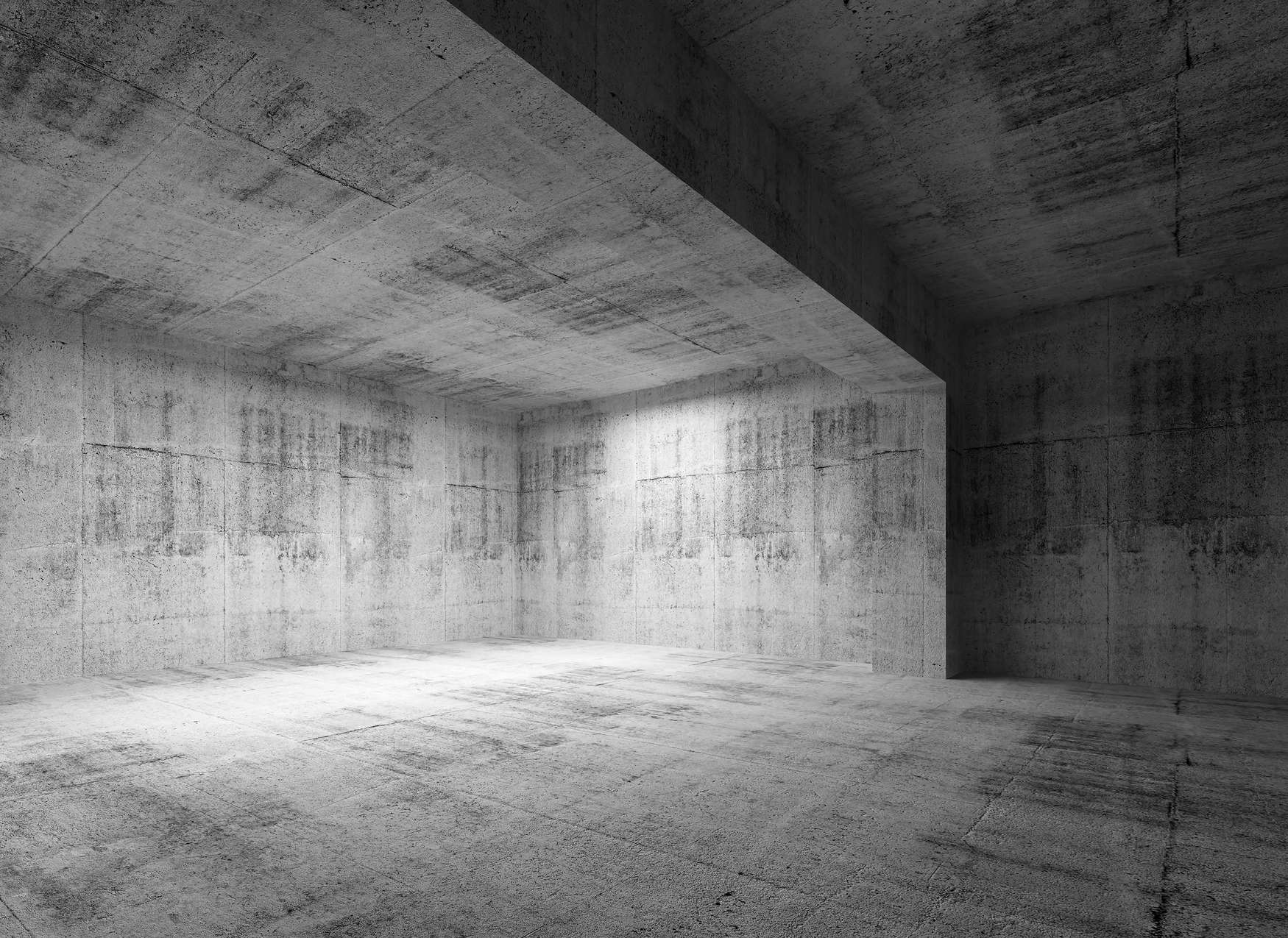             Fototapete Beton-Raum mit 3D-Wirkung – Grau
        