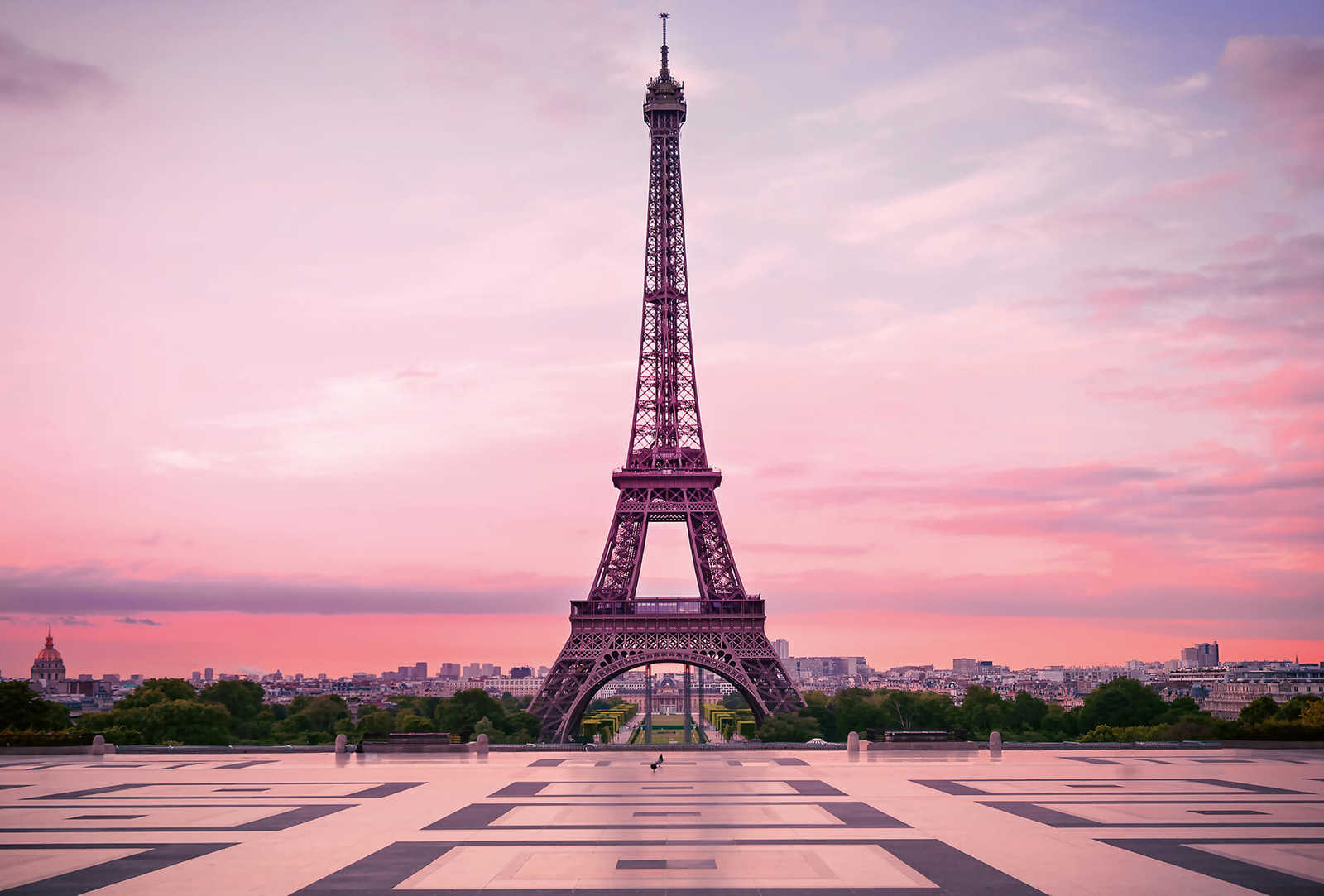 Fototapete Eiffelturm Paris bei Sonnenuntergang

