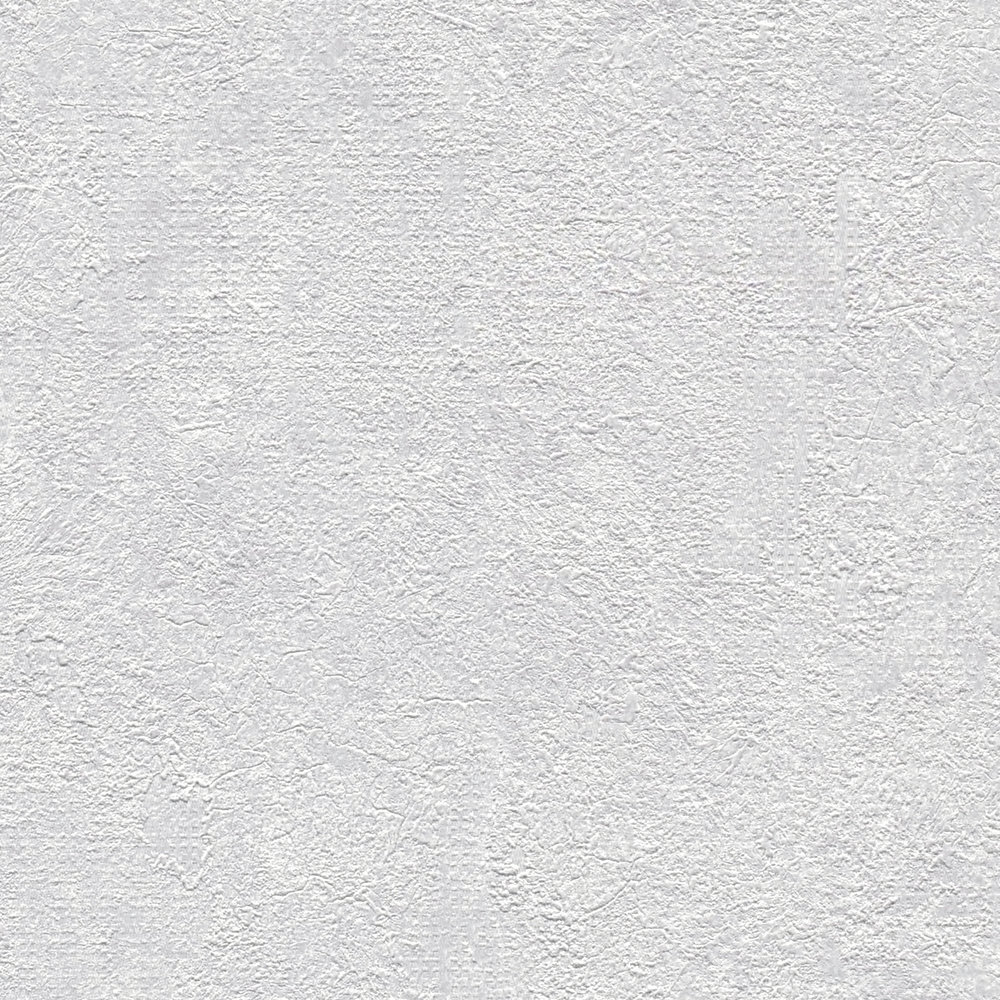             Tapete einfarbig mit Putzoptik – Grau, Weiß
        