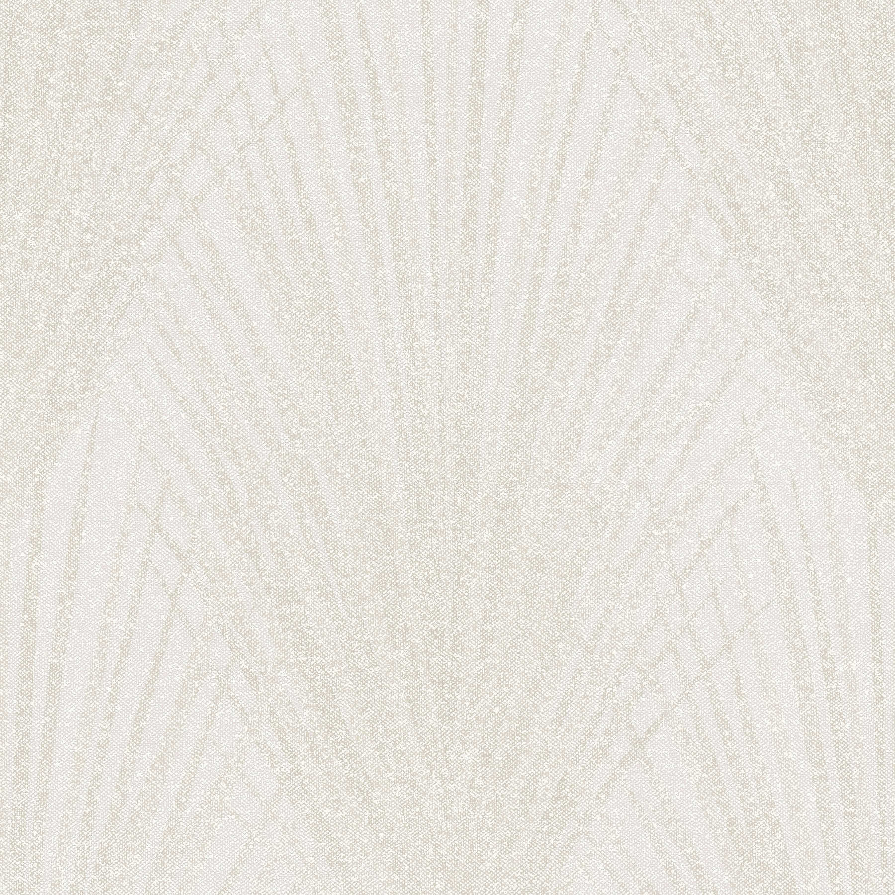 Farnblatt Mustertapete abstraktes Design – Creme, Beige
