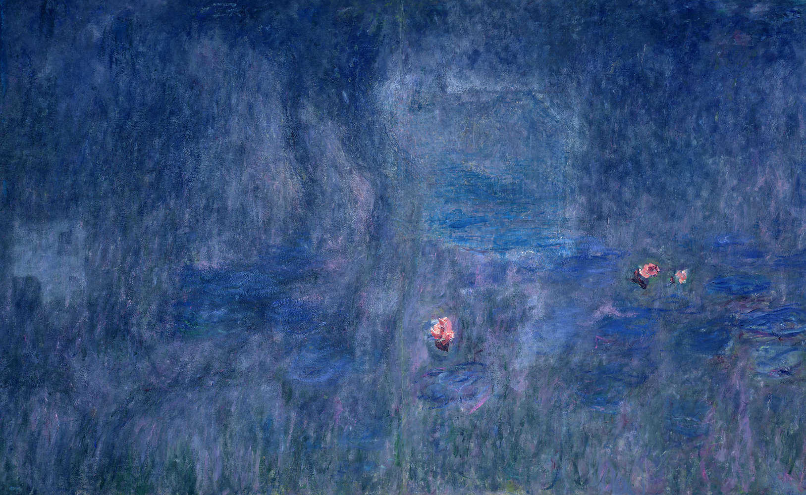             Fototapete "Seerosen: Reflexion der Bäume" von Claude Monet
        