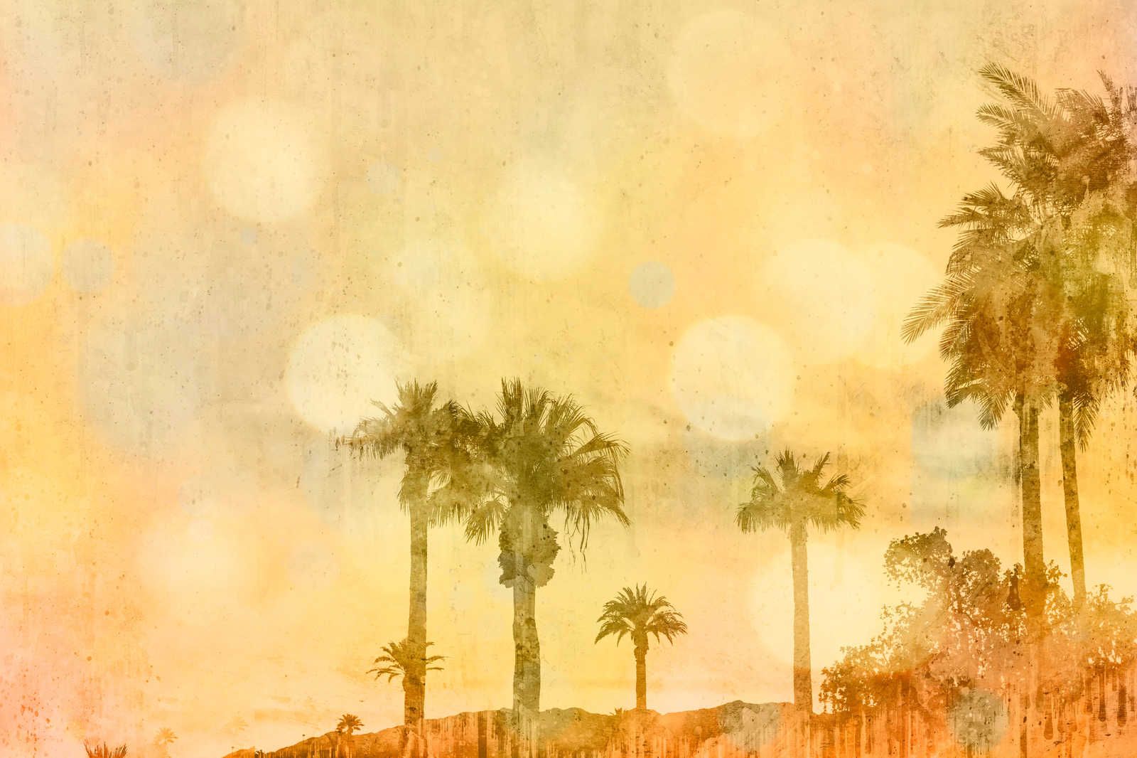             Leinwandbild Palmenstrand im Sonnenuntergang mit Lichteffekt – 0,90 m x 0,60 m
        
