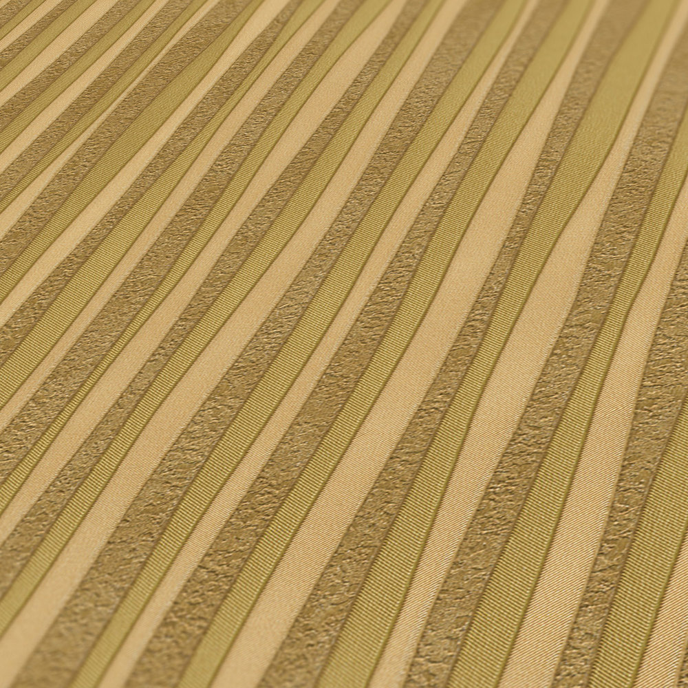             Metallic Design Tapete mit Linienmuster in Gold – Metallic
        