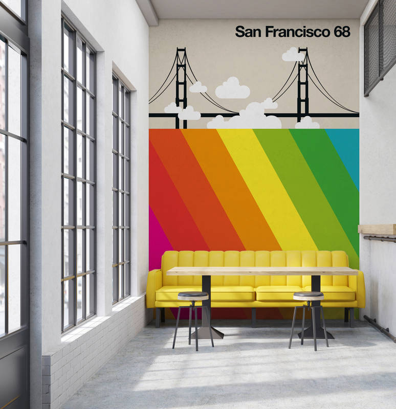             Fototapete San Francisco 68 mit Golden Gate Bridge & Regenbogen
        