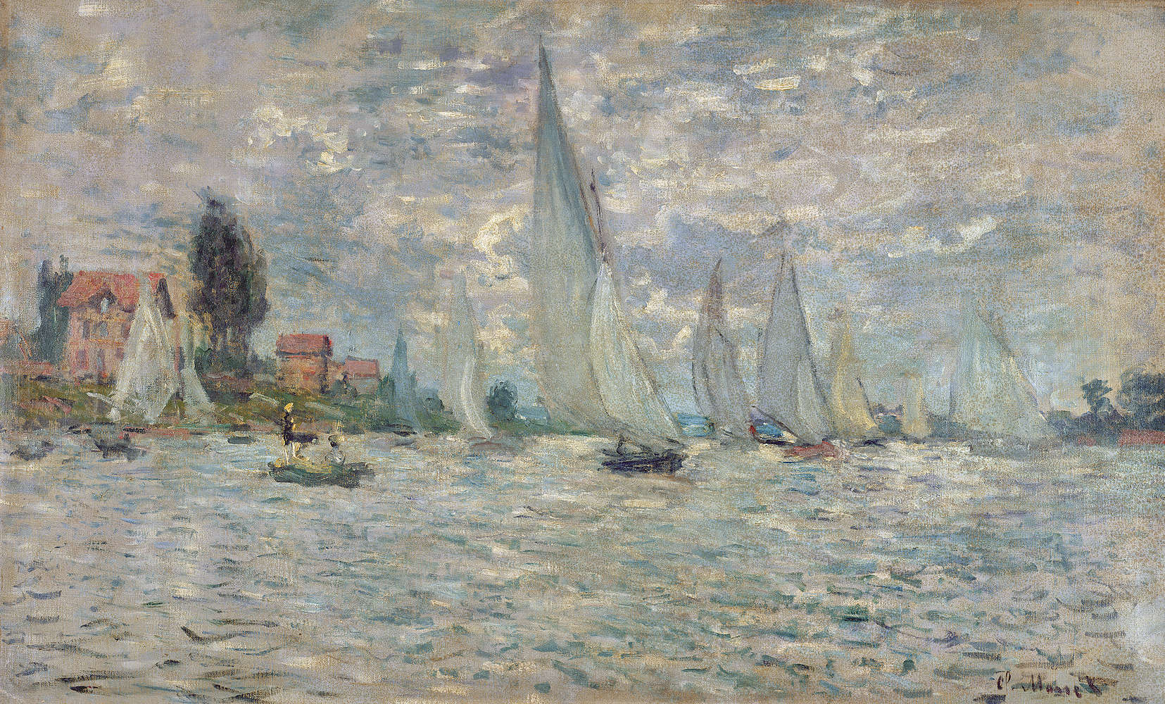             Fototapete "Die Boote oder die Regatta in Argenteuil" von Claude Monet
        