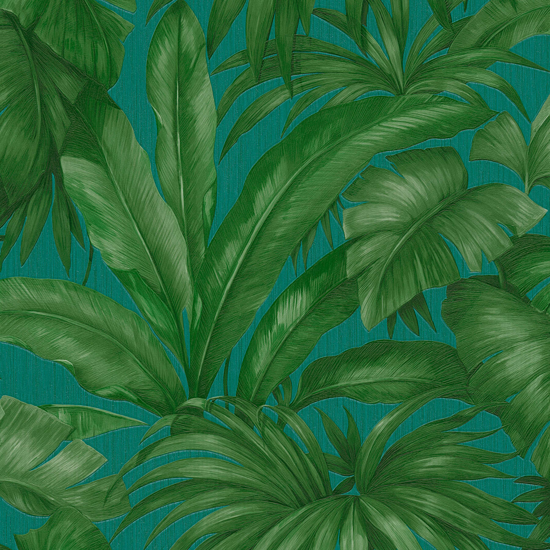 Dschungel Tapete VERSACE mit Palmblätter Motiv – Grün
