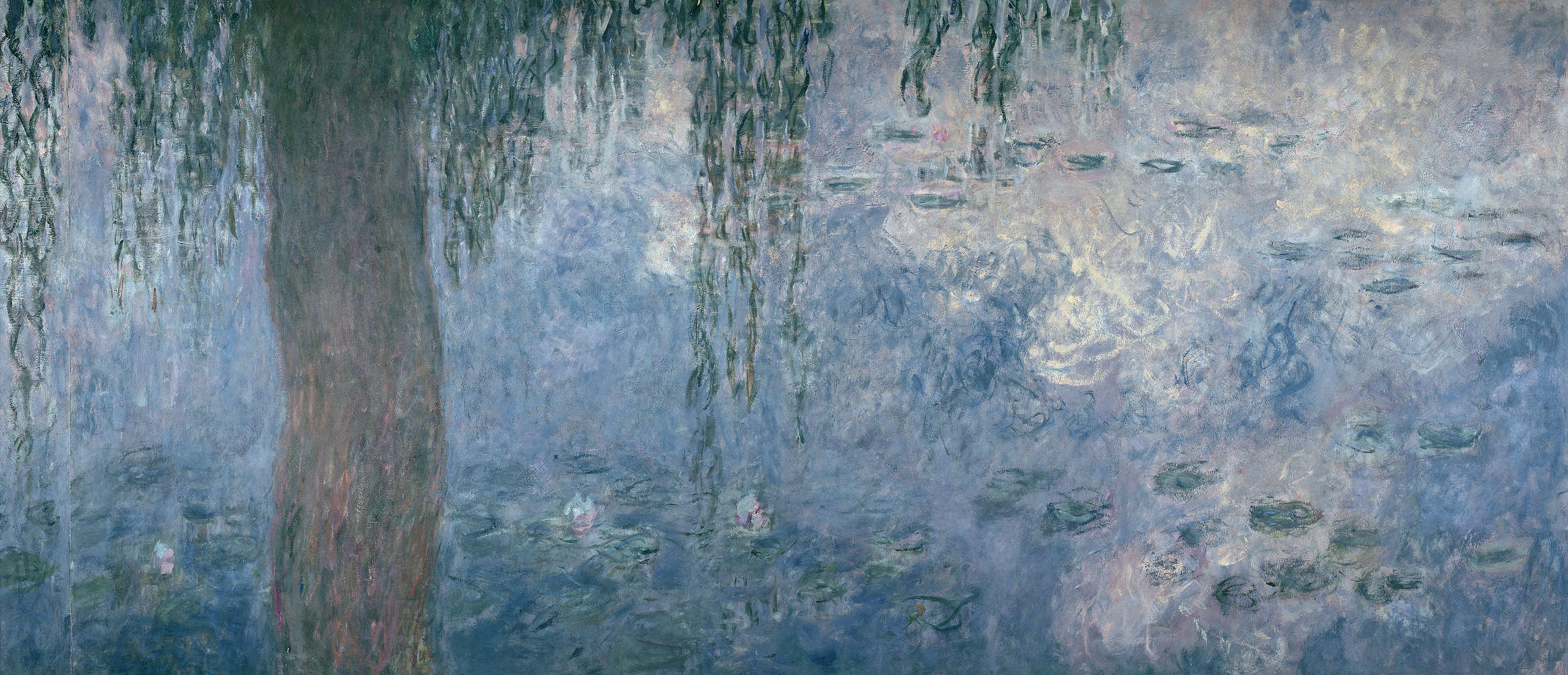             Fototapete "Seerosen: Morgen mit Trauerweiden" von Claude Monet
        