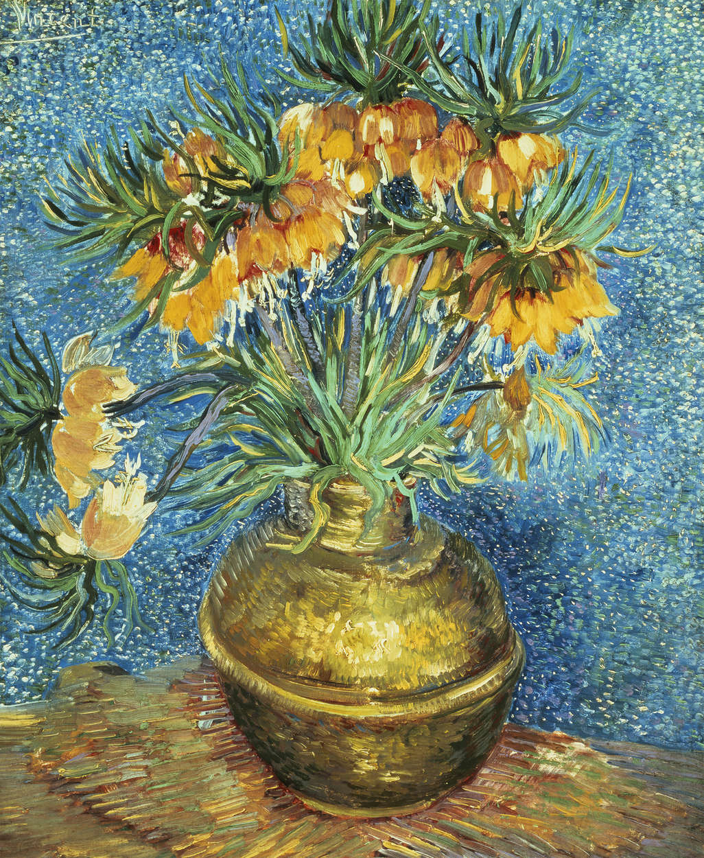             Fototapete "Fritillaria, Kaiserkrone in einer Kupfervase " von Vincent van Gogh
        