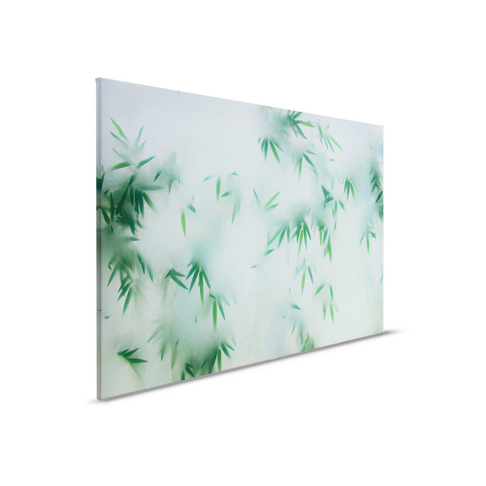         Panda Paradise 1 - Bambus Leinwandbild Grüne Blätter im Nebel – 0,90 m x 0,60 m
    
