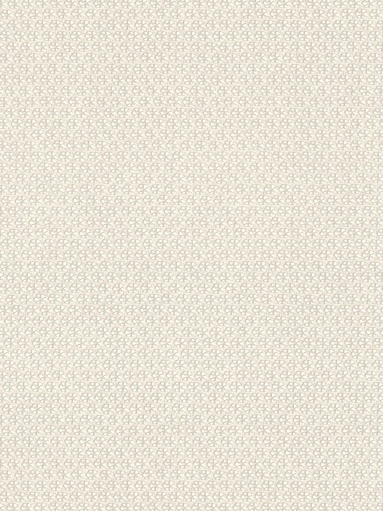 Tapete Rattan Muster im Japandi Stil – Grau, Weiß
