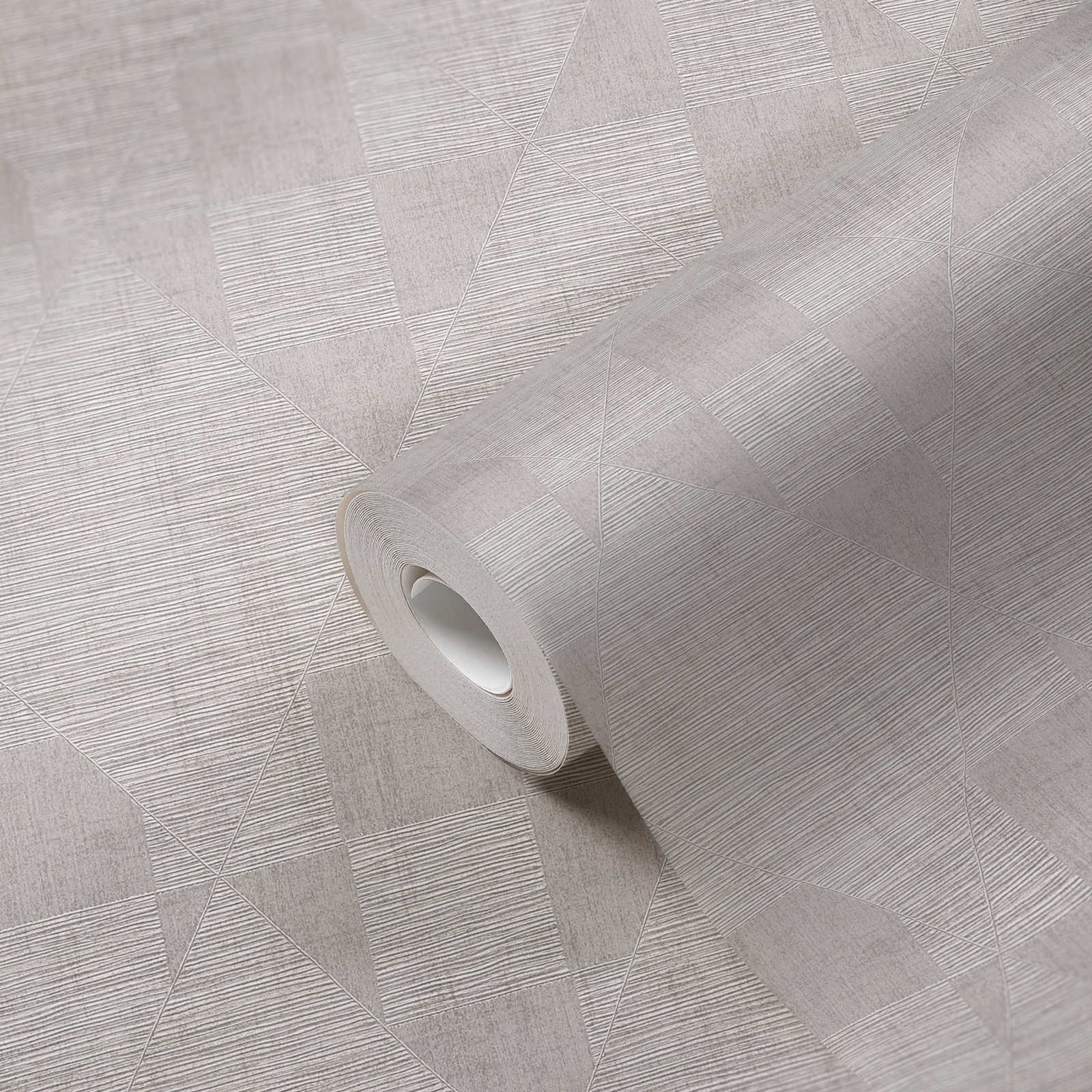             Metallic Tapete mit Retro Muster & Struktureffekt – Beige, Braun
        