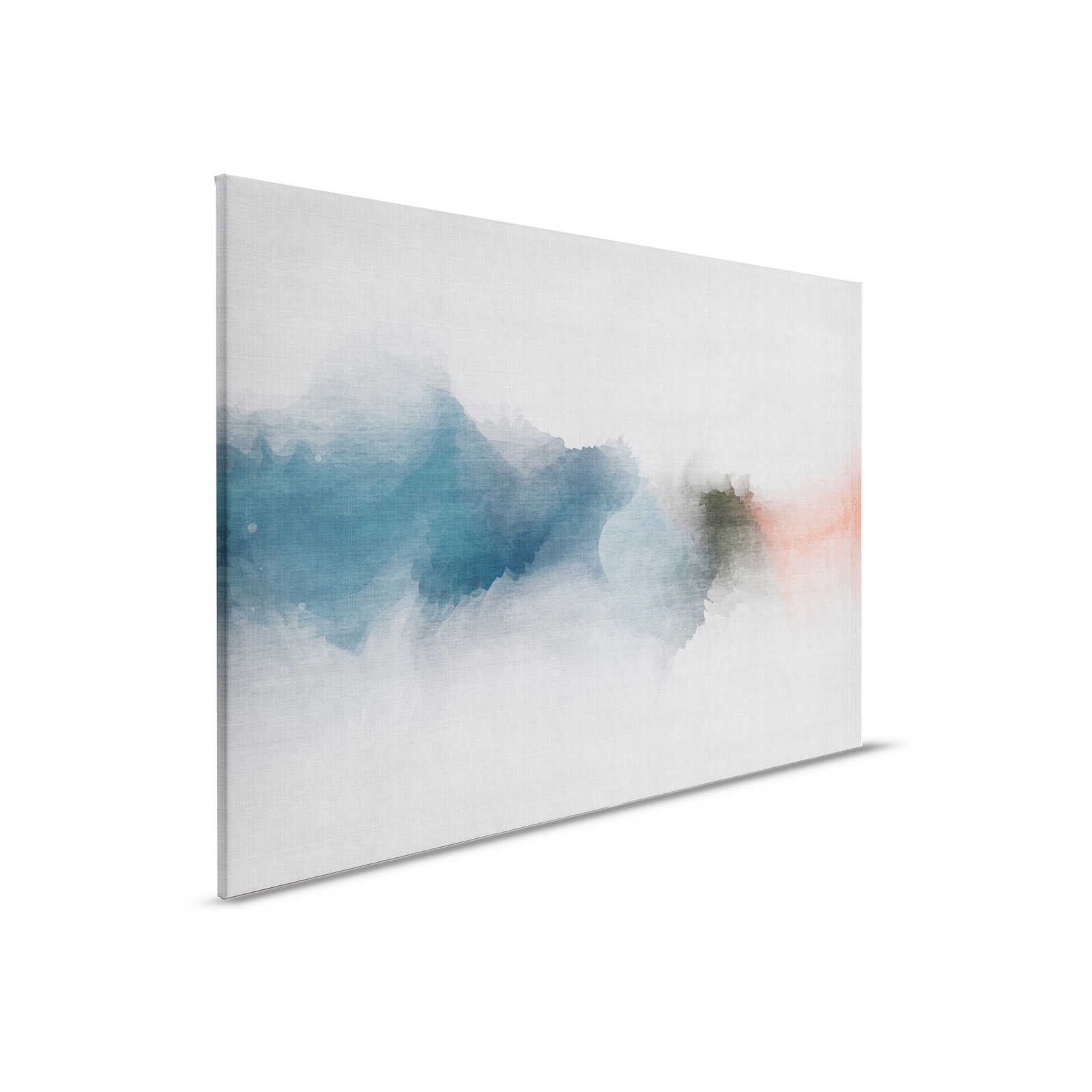 Daydream 1 - Minimalistisches Leinwandbild im Aquarell Stil- Naturleinen Struktur – 0,90 m x 0,60 m
