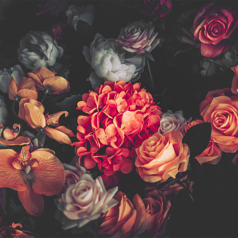 Blumenstrauß Fototapete – Rot, Orange, Rosa
