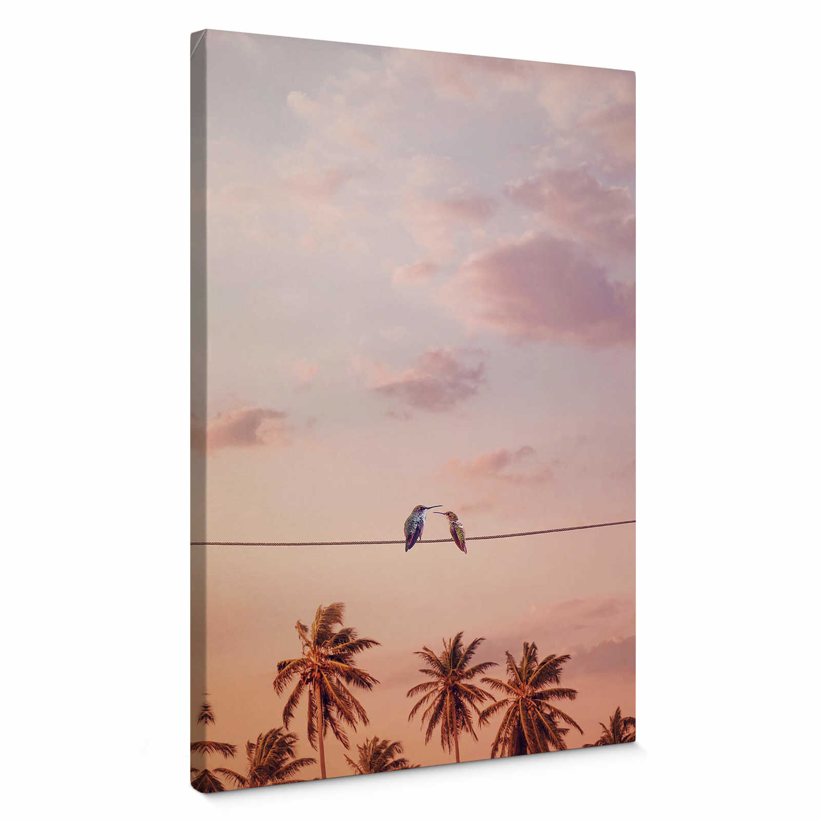 Leinwandbild "Verliebte Kolibris" von Loose - Rosa – 0,50 m x 0,70 m
