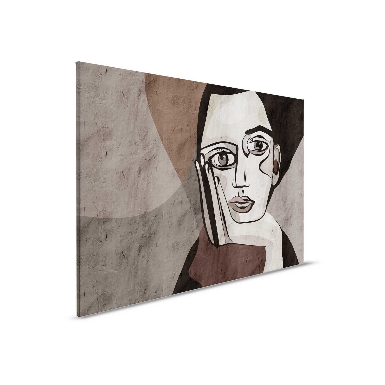         Think Tank 2 - Leinwandbild Graffiti Frauen Gesicht abstrakt – 0,90 m x 0,60 m
    