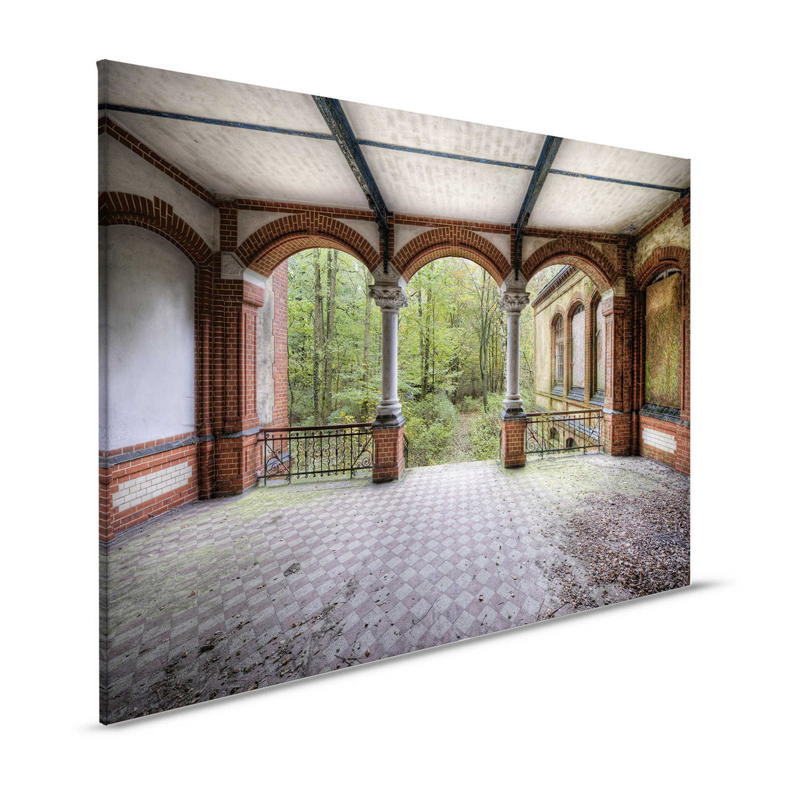 Leinwandbild alte Vintage Terrasse – 1,20 m x 0,80 m
