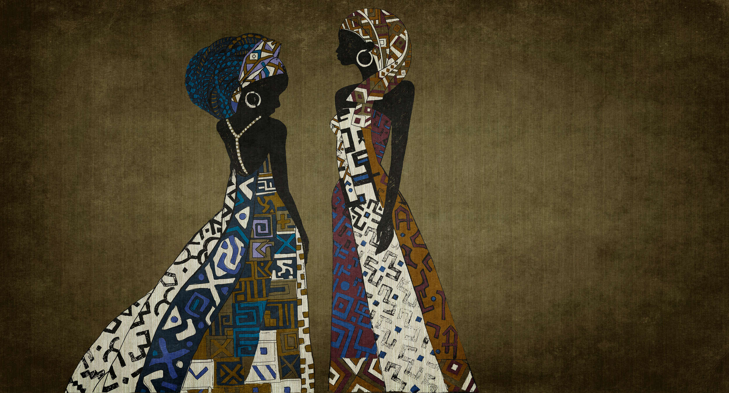             Nairobi 3 – Afrika Fototapete Dress Design mit Ethno Muster
        