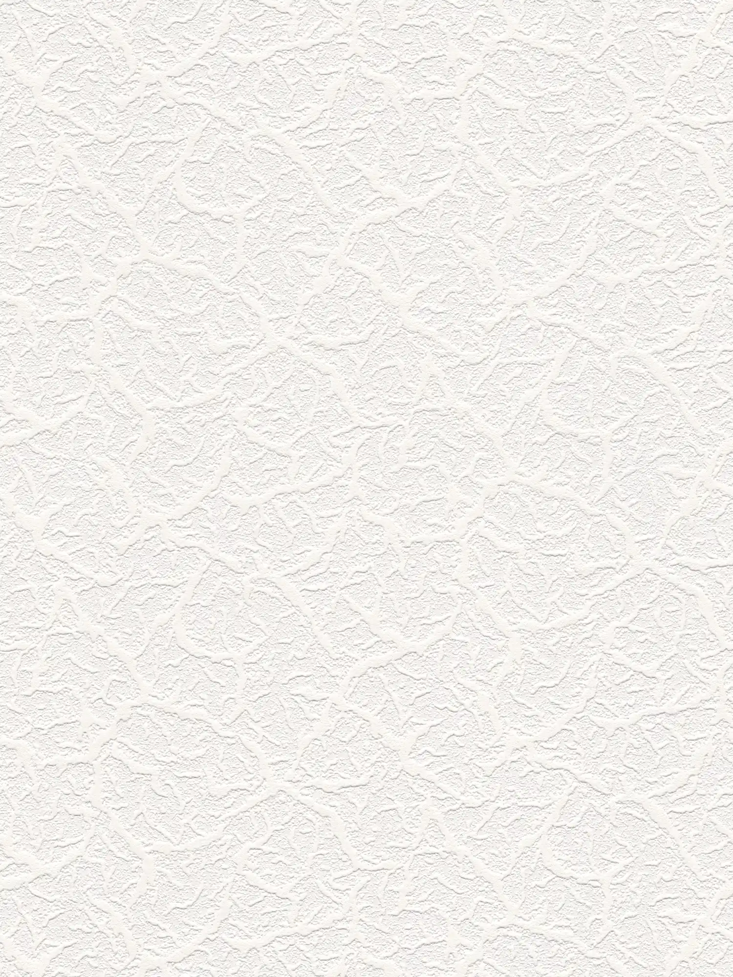 Papiertapete Weiß mit natürlichem Strukturdesign
