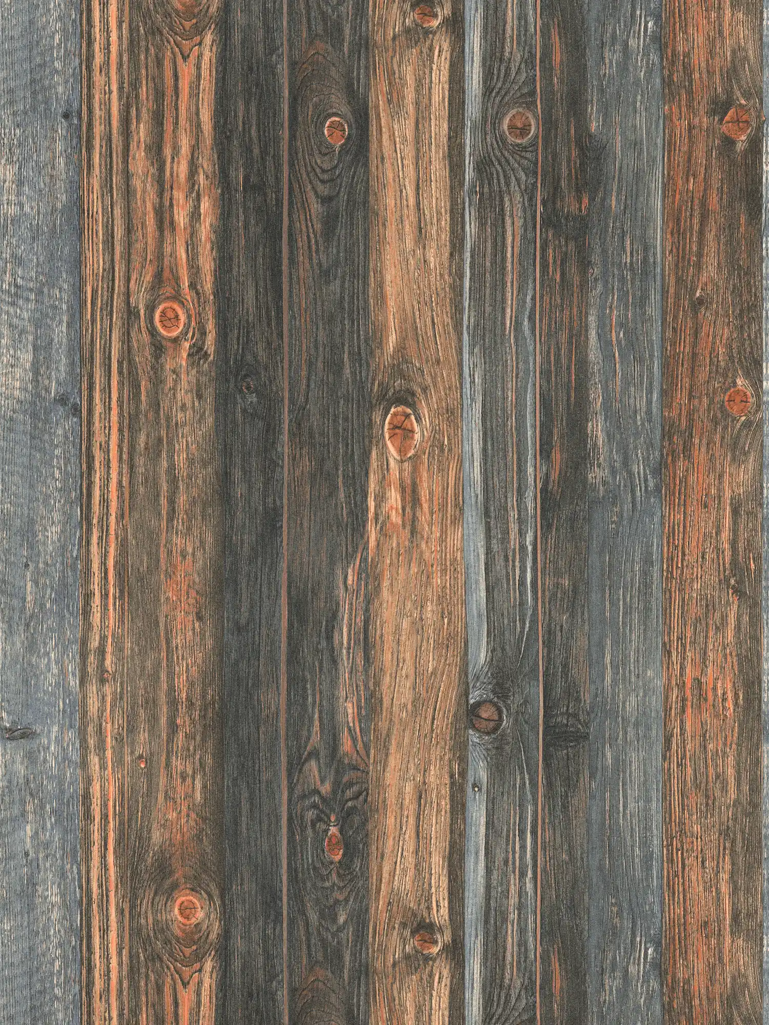         Holztapete mit Bretter Motiv, Holzstruktur & Maserung – Braun, Grau, Beige
    