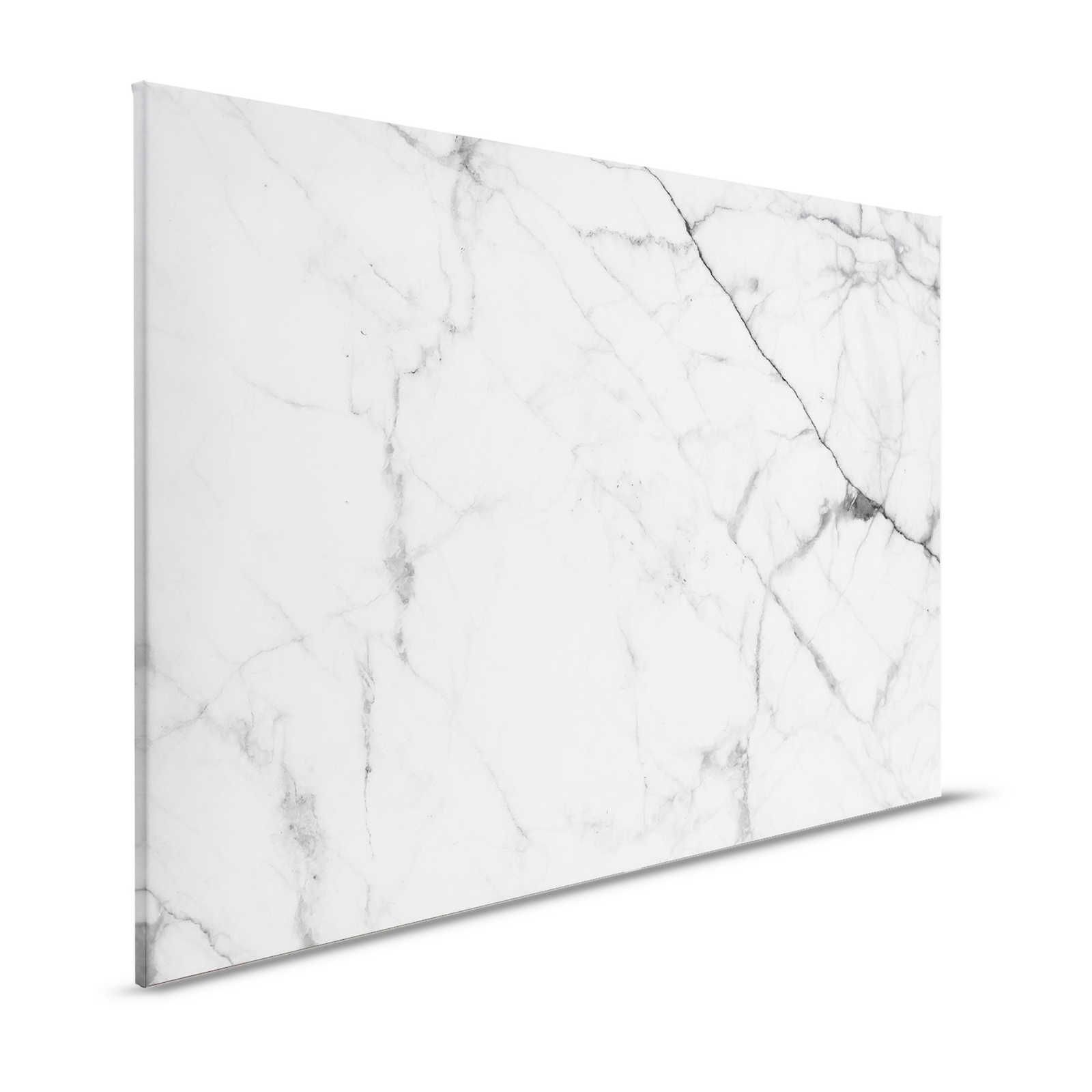 Schwarz-Weiß Leinwandbild Marmor mit natürlichen Details – 1,20 m x 0,80 m
