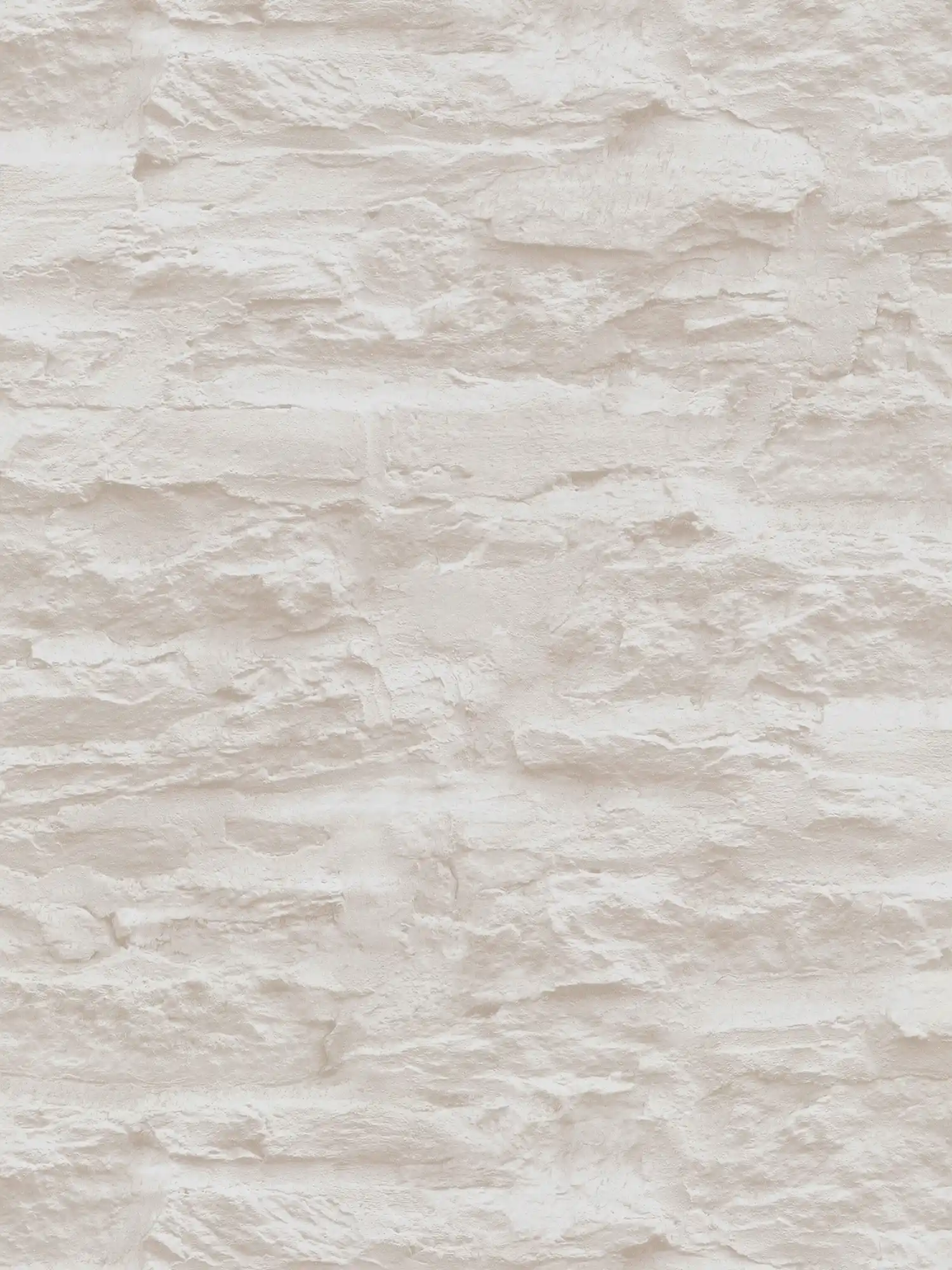 Selbstklebende Tapete | Mauer-Optik mit Naturstein & Putz – Creme, Weiß
