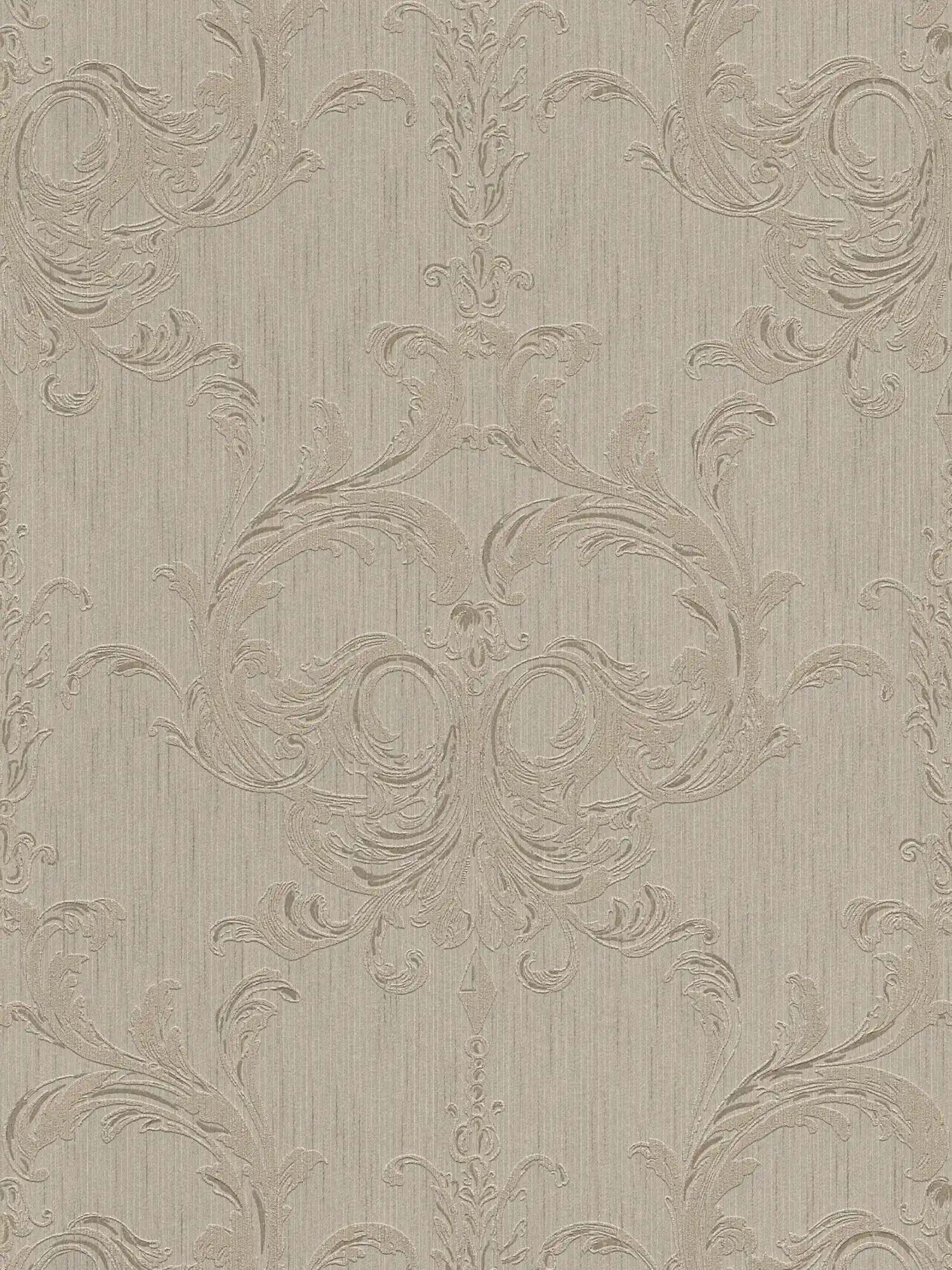 Elegante Tapete mit filigranem Ornament Design – Braun
