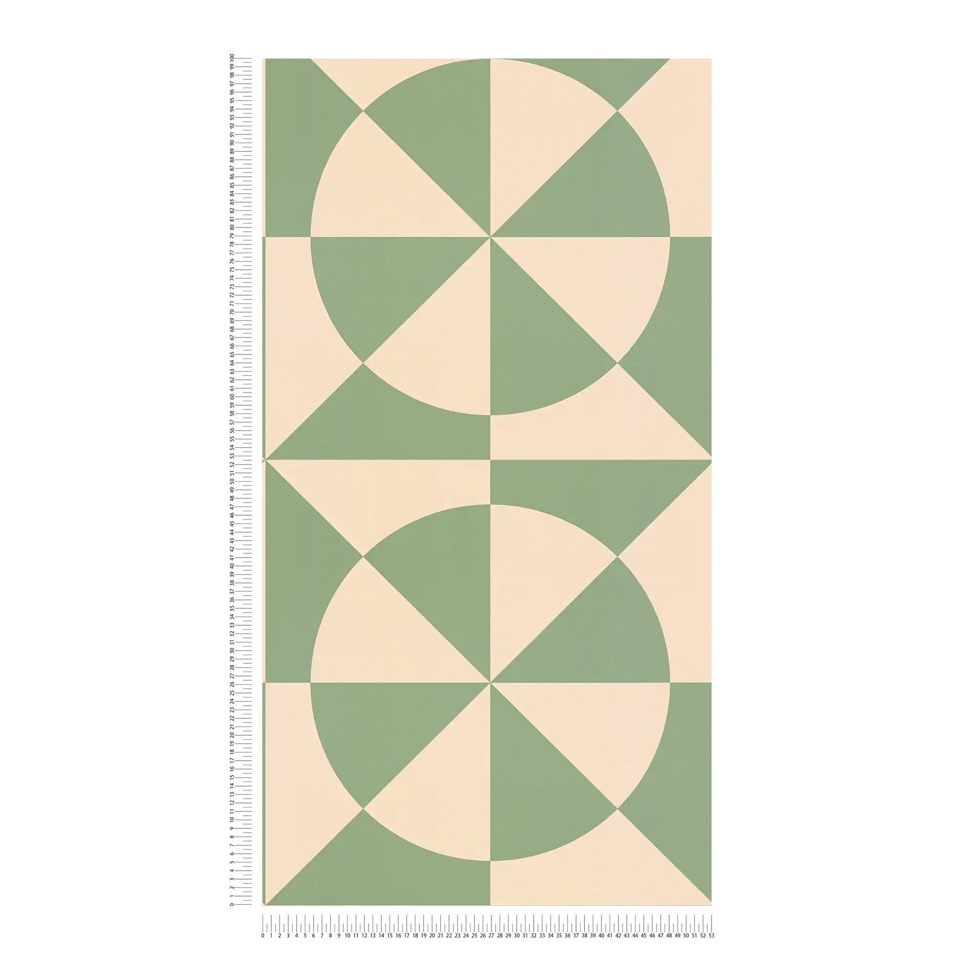             Vliestapete mit Kreismuster & geometrischen Formen – Beige, Grün
        