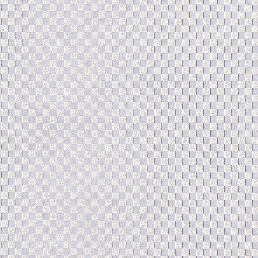             Vliestapete mit kleinem Viereck-Muster überstreichbar doppeltbreit – Weiß
        
