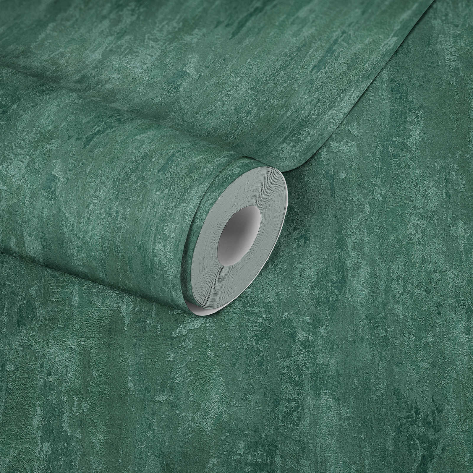             Tapete Industrial Stil mit Struktureffekt – Grün, Metallic
        