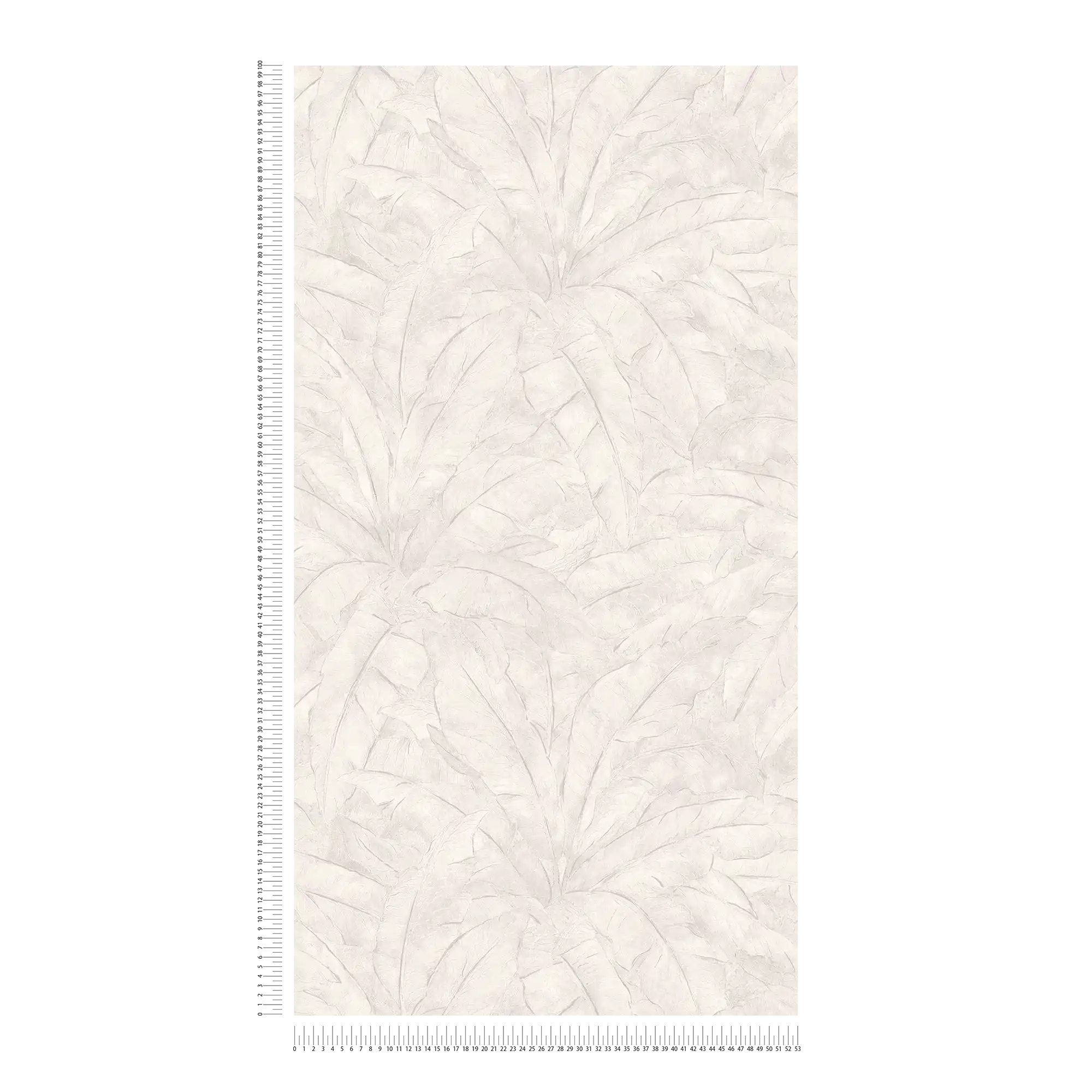             Dschungel Tapete mit Silber Akzent – Grau, Silber, Weiß
        