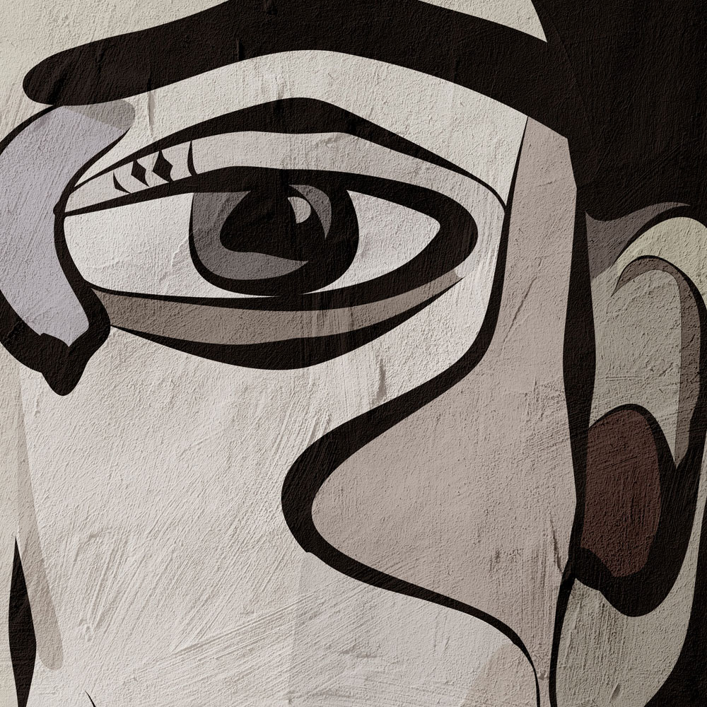             Think Tank 2 – Fototapete Graffiti Frauen Gesicht abstrakt
        