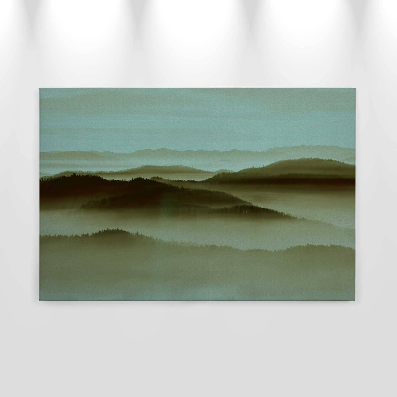             Horizon 2 - Leinwandbild in Pappe Struktur mit Nebel-Landschaft, Natur Sky Line – 0,90 m x 0,60 m
        