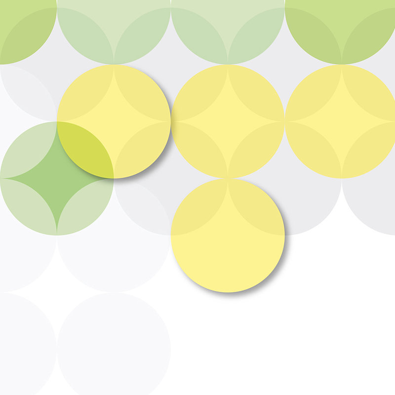 Fototapete Kreisdesign & grafisches Muster – Gelb, Grün, Weiß
