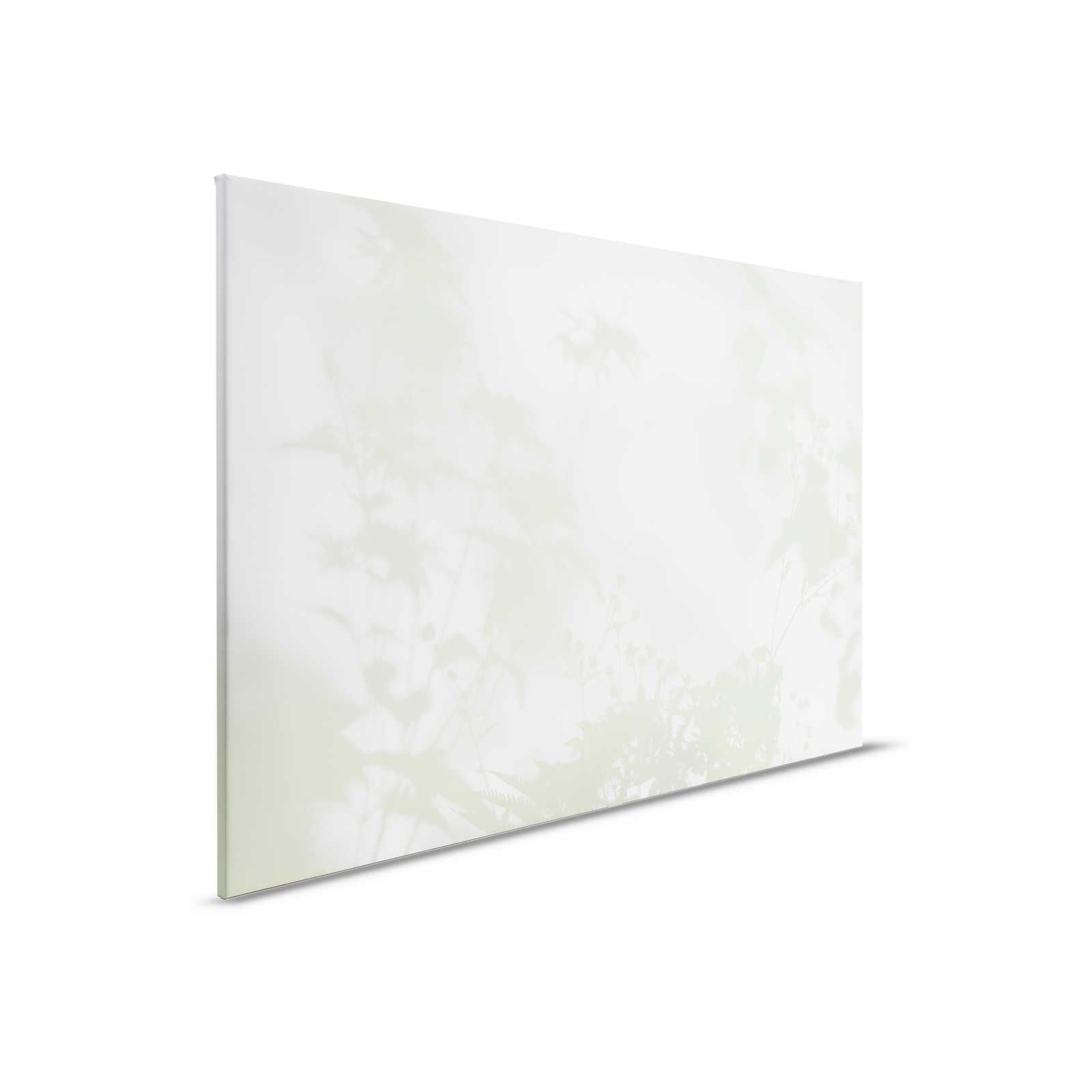 Shadow Room 3 - Natur Leinwandbild Grün & Weiß, verblasstes Design – 0,90 m x 0,60 m
