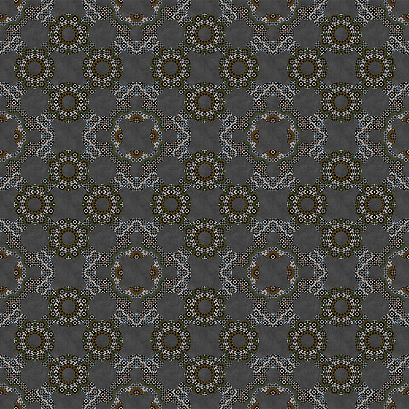 Muster Fototapete Anthrazit mit Mosaik Design

